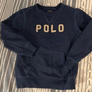 Blue polo sweater shirt